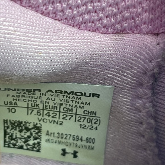 Under Armour Sneakers Womens 10 Phantom 4 Stellar 3027594-600 Pink Running Shoes - Picture 8 of 10